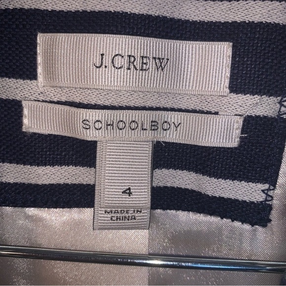 J.Crew Striped Schoolboy Blazer Blue White 4 - Picture 4 of 11